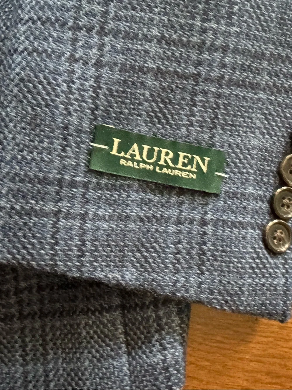 Ralph Lauren Gray and Blue Plaid Sport Coat - Ultraflex